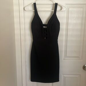Black mini cutout dress